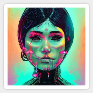 otaku girl anime face Sticker